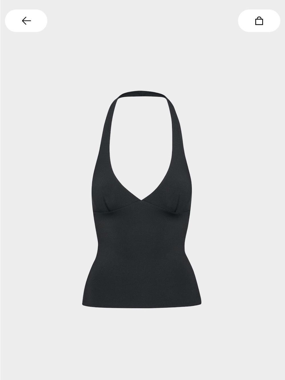 Aritzia Black Halter V-Neck Camisole